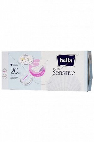 Bella, Женские ультратонкие ежедневные прокладки bella panty Sensitive 20 шт. Bella
