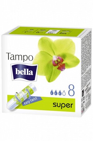 Bella, Тампоны без аппликатора bella tampo super 8 шт. Bella