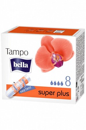 Bella, Тампоны без аппликатора bella tampo super plus 8 шт. Bella