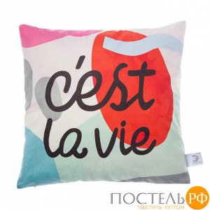 Чехол на подушку "Этель" C'est la vie 40х40 см, 100% п/э, велюр   4304070
