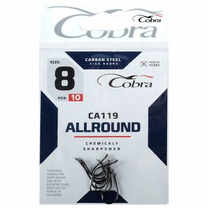 Крючки Cobra ALLROUND CA119-8, 10 шт.