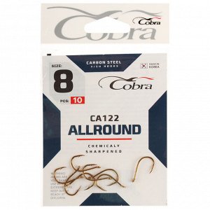 Крючки Cobra ALLROUND серия CA122 №8, 10 шт.