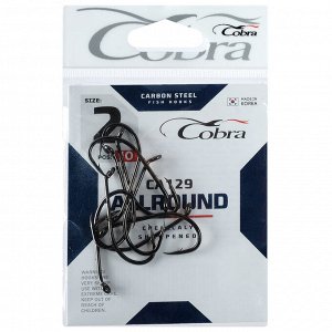 Крючки Cobra ALLROUND серия CA129 №2, 10 шт.