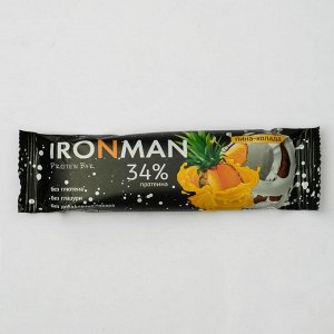 Протеиновый батончик IRONMAN Protein Bar, без глазури, Пина-Колада, 50 г