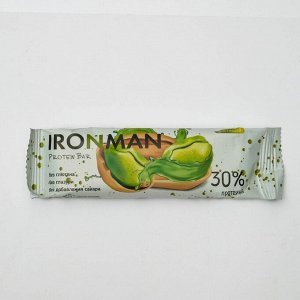 Протеиновый батончик IRONMAN Protein Bar, без глазури, фисташка, 50 г