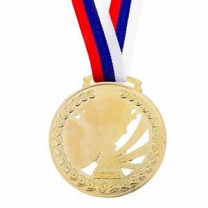 Медаль под нанесение, золото, d=7 см