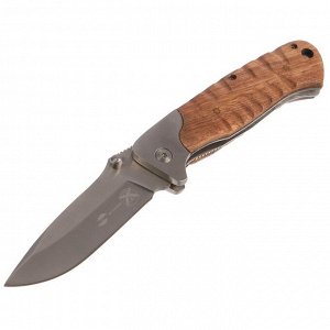Складной нож Stinger, 85 мм, рукоять: сталь, дерево, коробка картон