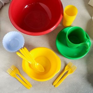 Набор посуды на 4 персоны «Выходные», 30 предметов, цвет МИКС