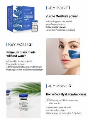 Glow Loudey Peel Derma Blue Hyaluron Ampoule Modeling Mask - Увлажняющая альгинатная маска с гиалуроновой кислотой