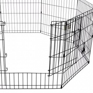 Вольер MidWest Life Stages для собак, 8 панелей 61х61h см, с дверью-MAXLock черный