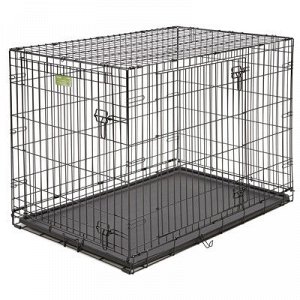 Клетка MidWest iCrate для собак 62,9х45,5х49,5h см, 2 двери, черная