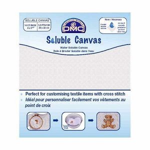 Канва DMC DC90 DMC водорастворимая Soluble Canvas,14ct, 20х22см, прозрачная