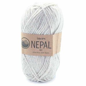 Пряжа DROPS Nepal Цвет.0500m Light grey/св.серый