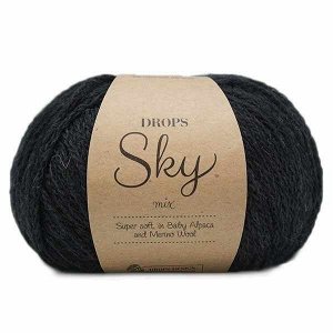 Пряжа DROPS Sky Цвет.05m Black/черный