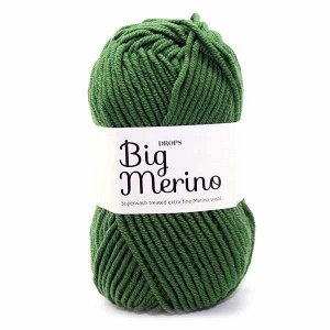 Пряжа DROPS Big Merino Цвет.14 Forest green/зел.лес