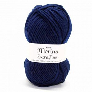 Пряжа DROPS Merino Extra Fine Цвет.27 Navy blue/т.синий