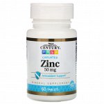 21st Century, Zinc, Chelated, 50 mg, 60 Tablets