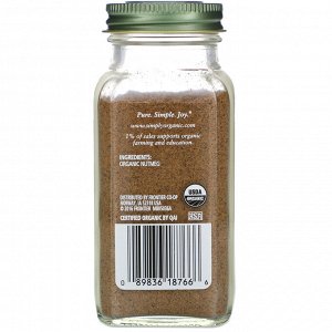 Simply Organic, Молотый мускатный орех, 65 г (2,30 унции)