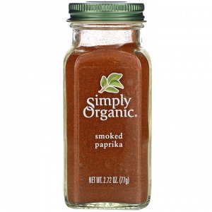 Simply Organic, Органическая копченая паприка, 2,72 унций (77 г)