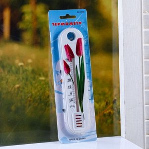 Пластиковый термометр комнатный "Цветок" в блистере (-10 +50)