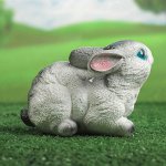 Садовая фигура &quot;Сидящий зайчик&quot; малая, бело-серая