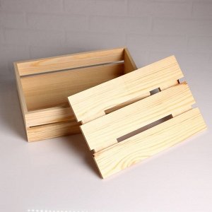 Ящик деревянный 302010 см подарочный с реечной крышкой