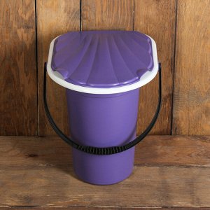 Ведро-туалет, 18 л, съёмный стульчак, фиолетовый