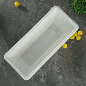 Ящик для растений с поддоном 40 см "Фелиция", цвет мрамор