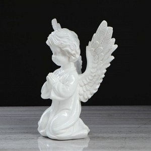 Статуэтка "Ангел с крыльями", белая, 35 см