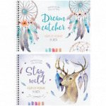 Альбом для рисования 24л., А4, на гребне ArtSpace &quot;Boho watercolor&quot;