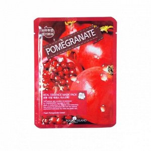 [MAYISLAND] Маска тканевая с экстрактом граната Real Essense Pomegranate Mask Pack, 25 мл
