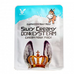 Elizavecca Маска ткан. с паров. крем.ОСЛИНОЕ МОЛОКО SilkyCreamydonkeySteamCream-25гр