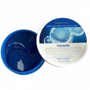 Farm Stay Collagen Water Full Hydrogel Eye Patch Гидрогелевые патчи для век с коллагеном 60 шт