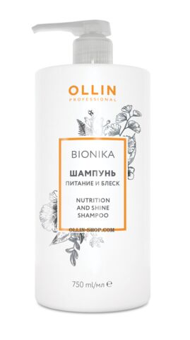 Ollin BioNika Шампунь для волос Питание и блеск Оллин 750 мл Ollin Professional