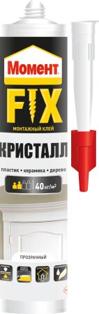 Клей МОМЕНТ МОНТАЖ 265г FIX Кристалл картридж