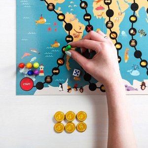 ЛАС ИГРАС Настольная развивающая игра «Кругосветная математика»