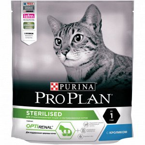 Pro Plan Sterilised сухой корм для стерилизованных кошек Кролик 400гр АКЦИЯ!