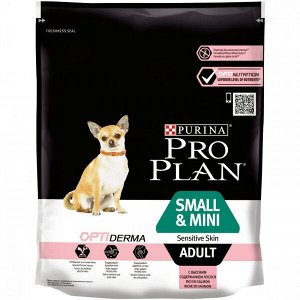 Pro Plan Small&amp;Mini Sensitive Skin сухой корм для собак мелких и карликовых пород Лосось/рис 700гр