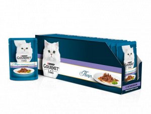 Gourmet Perle влажный корм для кошек Ягнёнок в подливе 85гр пауч АКЦИЯ!
