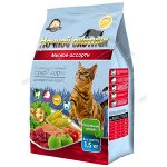 Ночной охотник сухой корм для кошек Мясное ассорти 1,5кг