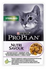 Pro Plan Sterilised влажный корм для стерилизованных кошек Индейка в желе 85гр пауч АКЦИЯ!