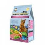 Ночной охотник сухой корм для кошек Ягненок и рис 1,5кг