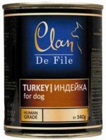 Clan De File Turkey влажный корм для собак Индейка 340гр консервы