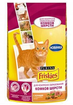 Friskies сухой корм для кошек профилактика Комочков шерсти Курица+Овощи 1,5кг АКЦИЯ!