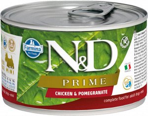 Farmina N&D Dog Prime влажный корм для собак мелких пород Курица и гранат 140гр