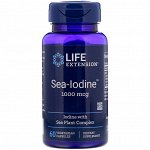 Life Extension, Sea-Iodine, Йод, 1000 мкг, 60 вегетарианских капсул