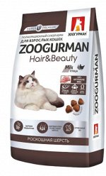 Зоогурман сухой корм для кошек Hair&amp;Beauty Птица 350гр