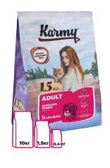 Karmy Adult сухой корм для кошек Телятина 0,4кг