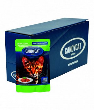 CANDYCAT влажный корм для кошек с кроликом в желе 85гр