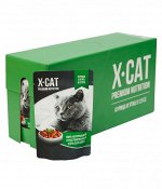 X-CAT влажный корм для кошек Курица и утка 85гр